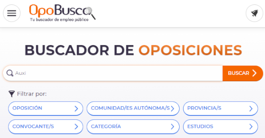 Buscador de oposiciones Buscador de oposiciones