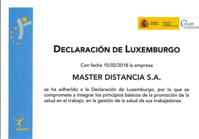masterd declaracion de Luxemburgo