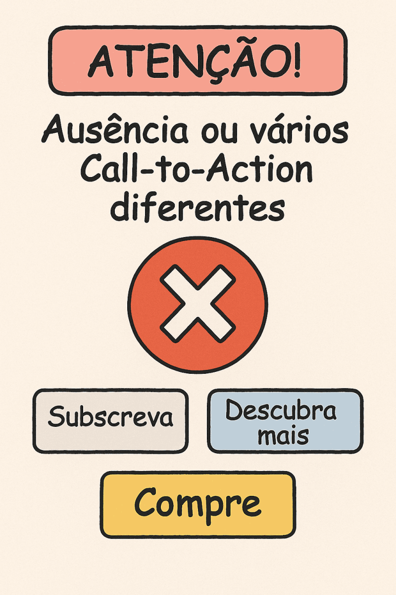 Evitar ausência ou vários CTA em Landing Pages