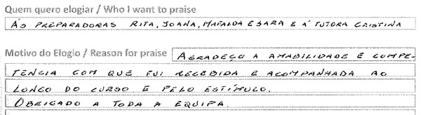 Opinião recebida em abril