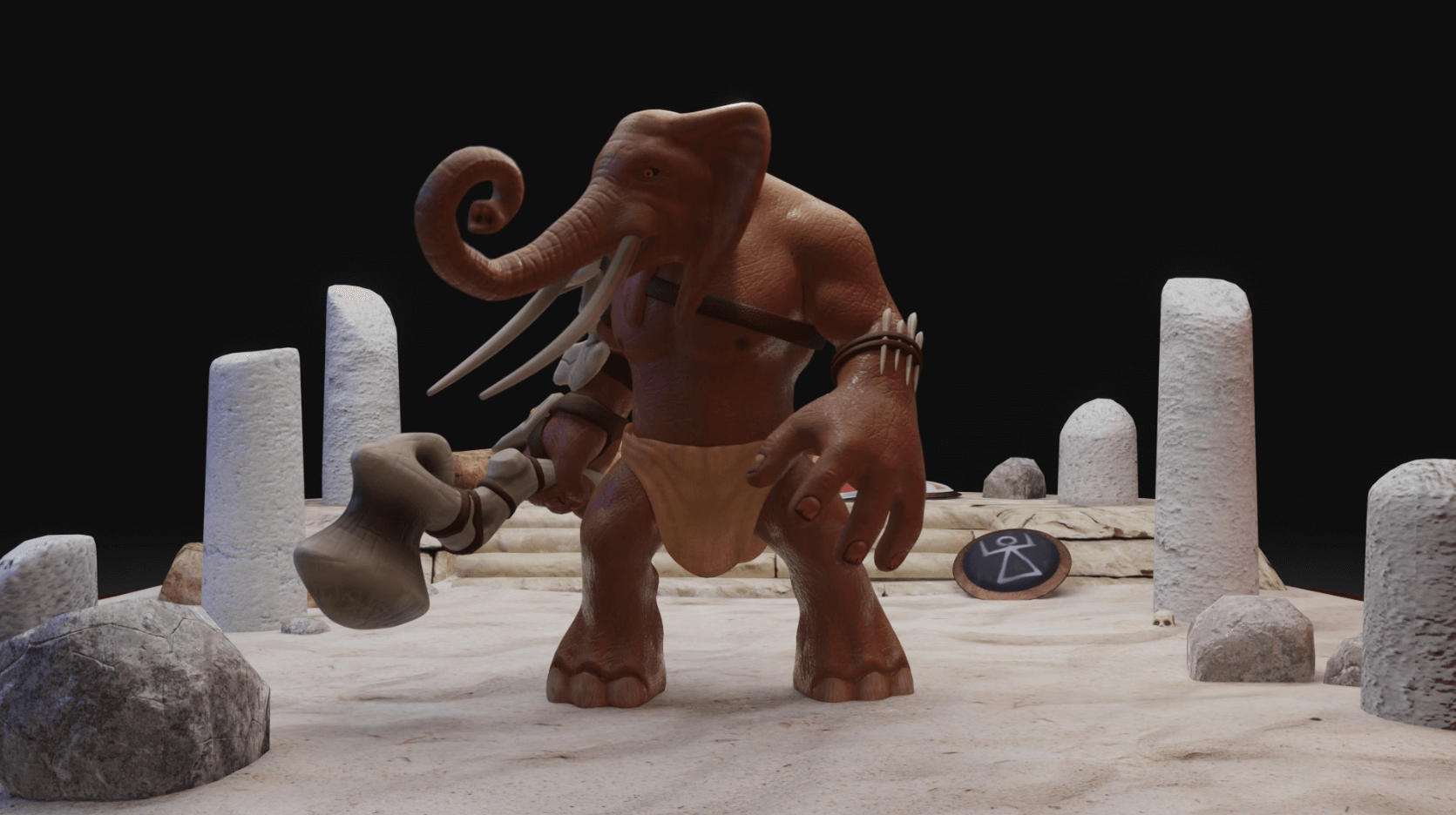 Modelado y animación de elefante – Diego Blanco