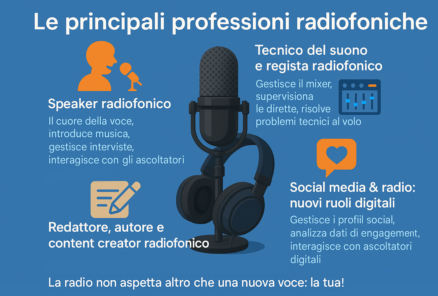 principali professioni radiofoniche