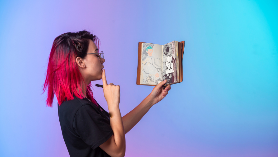 Concept artist durante il processo creativo