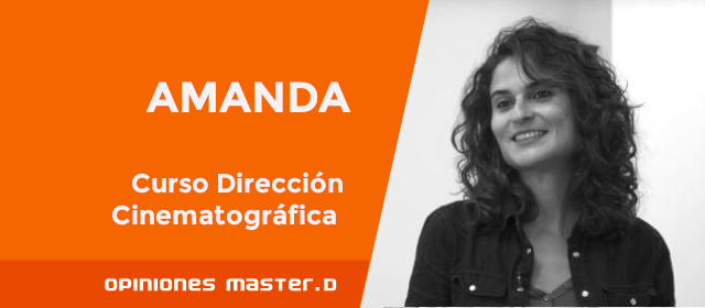 Amanda, alumna de dirección de cine, galardonada en el Festival de Cine de Málaga 
