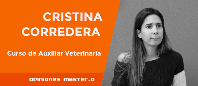 Cristina trabaja en la clínica veterinaria en la que realizó sus prácticas profesionales