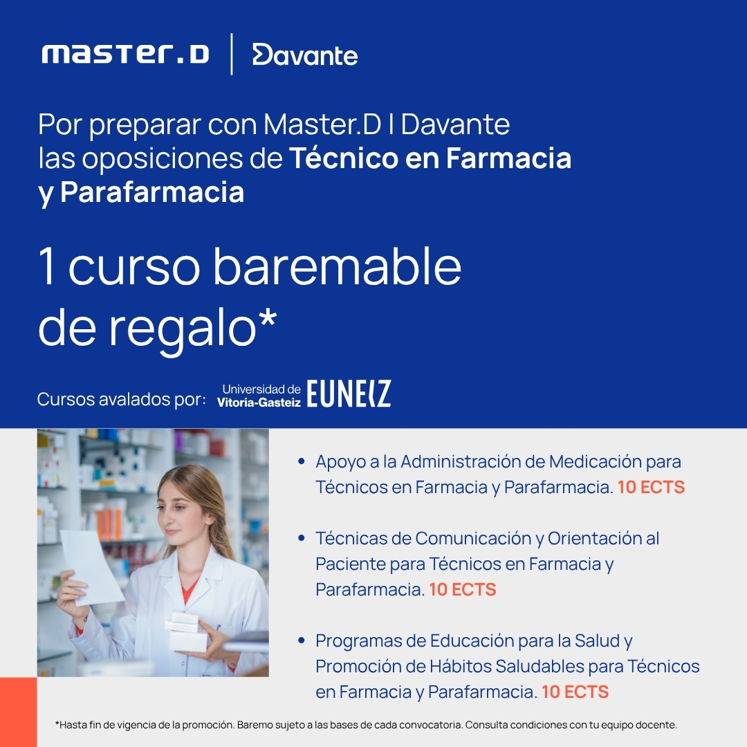 Cursos Baremables para Técnico Auxiliar de Farmacia