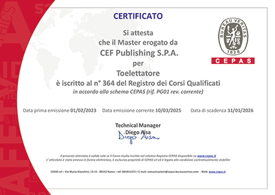 Certificato CEPAS Toelettatori