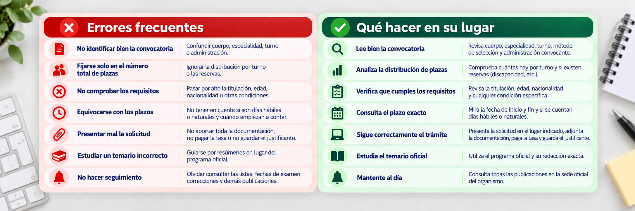 Errores frecuentes Errores frecuentes