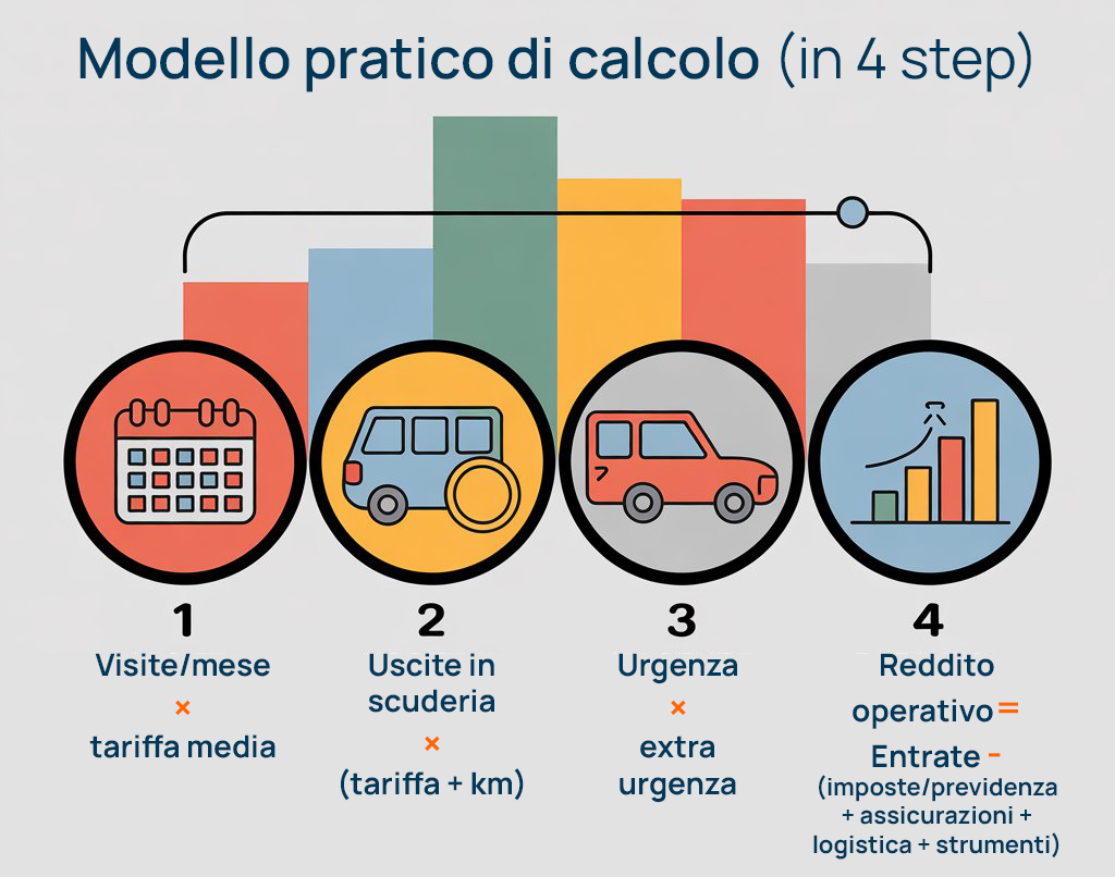 calcolo guadagno veterinario cavallo