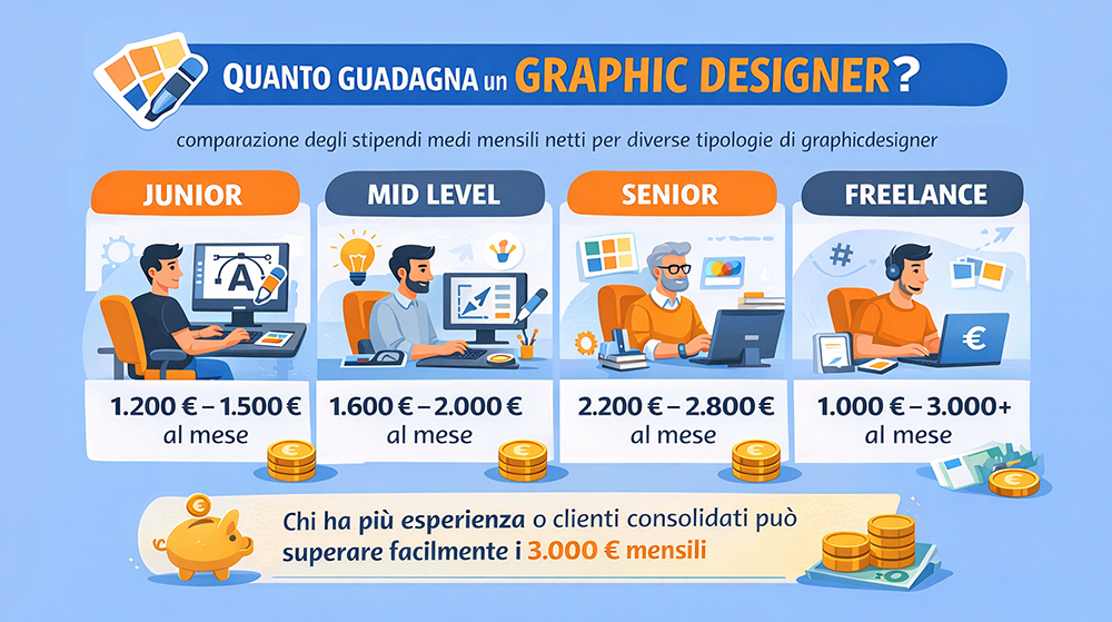 Graphic Design comparazione stipendio