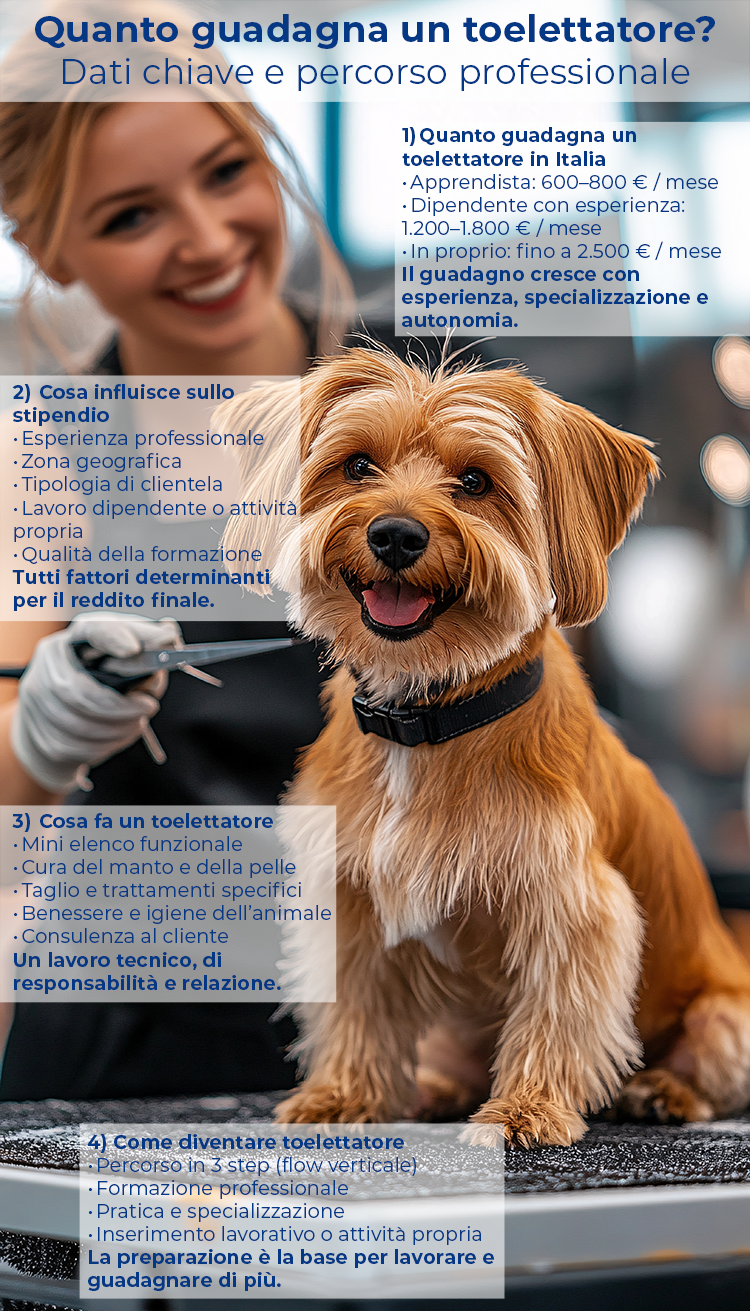 quanto guadagna un toelettatore