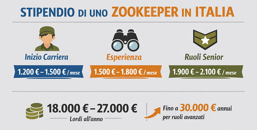 Stipendio Zookeeper in Italia